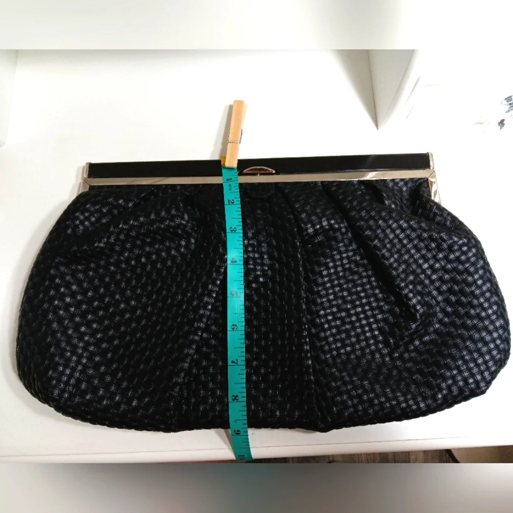 Aldo Vintage Woven Vegan Leather Large Magnetic Clutch - Picture 9 of 10